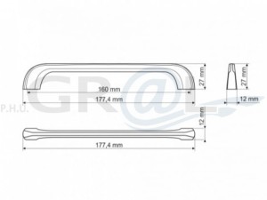 Uchwyt Gamet UU05-0160-RM040 biały matowy UU05-0160-RM040