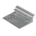 Uchwyt półki 18mm L-500 dwa kolory aluminium lub czarny 032080