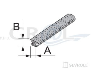 Szczotka odbojowa bez kleju 4,8x4  biała 20287-SV