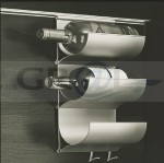 Półka na butelki dwa kolory aluminium lub czarny