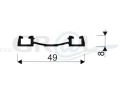 Tor dolny Elegant II Decor RAL biały połysk L-2,35 m + zaślepka 04291, zdjęcie 2