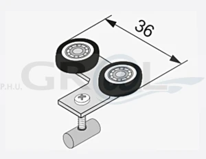 Wózek prowadzący 10-ka WP10-DUO (zestaw 2szt.) (GREEN) do płyt 10 mm 10202