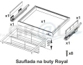 Szuflada na buty ROYAL 664X420X160mm 223071, rysunek techniczny