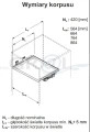 Szuflada na ubrania ROYAL 764X420X140mm siatka 223068, rysunek techniczny, zdjęcie 3