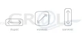 SIRO uchwyt meblowy 2170-168ZN1, dwa kolory 2170-168ZN1, rysunek techniczny