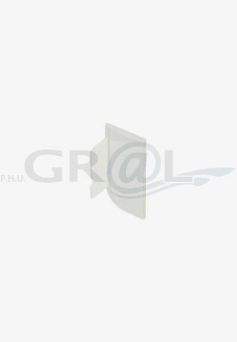 Zaślepka pełna do listwy pojedynczej poziomej L, prawa, biała 28.013.01