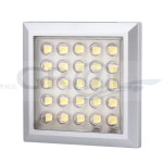 SQUARE XL oprawa podszafkowa LED 2W aluminium, dwie barwy światła