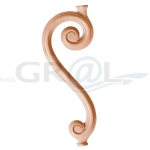 Ornament aplikacja z pyłu drzewnego lewy F560367.L