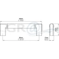 Siro uchwyt meblowy 2457-110, dwa kolory, rysunek techniczny