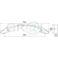 Siro uchwyt meblowy 2502-189, rózne kolory, rysunek techniczny