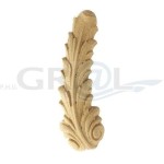 Ornament z motywem liścia AKANTU z pyłu drzewnego lewy F560715L