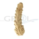 Ornament z motywem liścia AKANTU z pyłu drzewnego lewy F560715L