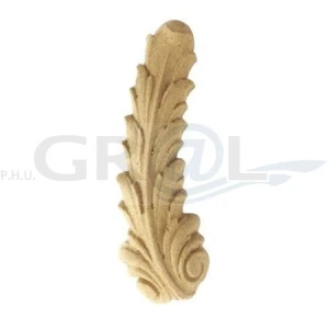 Ornament z motywem liścia AKANTU z pyłu drzewnego lewy F560715L