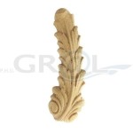 Ornament z motywem liścia AKANTU z pyłu drzewnego prawy F560715P