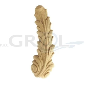 Ornament z motywem liścia AKANTU z pyłu drzewnego prawy F560715P