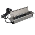 FLAT BOX 3x gniazdo meblowe + 1x USB A + 1x USB C z przewodem 1,8m FLATBOX-SD-3DE-UAC-01