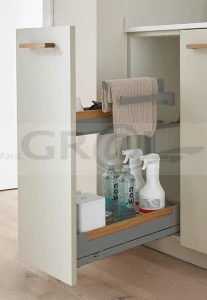 Pinello Towel Liro z drewnem z wieszakiem na ręczniki/ lewe/ szare