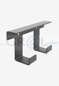 PECASA listwa z 2 haczykami/ czarna 15.6542.05