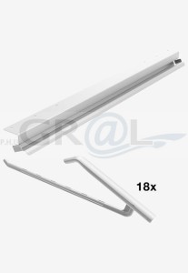 PECASA profil z 18 wieszakami na spodnie / 850/ biały 15.6145.01