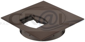 Przelotka kablowa, kwadratowa 100 x 100 mm, mocowana w otworze Ø 80 mm, brązowa Häfele 631.07.102