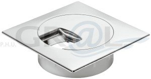 Przelotka kablowa, kwadratowa 100 x 100 mm, mocowana w otworze Ø 80 mm, chrom Häfele 631.07.202 