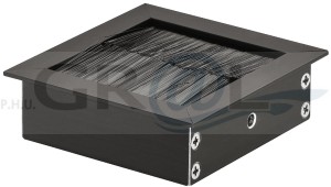 Przelotka kablowa, kwadratowa 69 x 69 mm, czarna Häfele 631.29.340