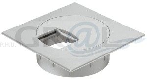 Przelotka kablowa, kwadratowa 80 x 80 mm, mocowana w otworze Ø 60 mm,  aluminium Häfele 631.07.912