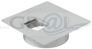 Przelotka kablowa, kwadratowa 80 x 80 mm, mocowana w otworze Ø 60 mm,  jasnoszary Häfele 631.07.512