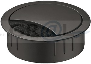 Przelotka kablowa, okrągła Ø 67 mm, czarny Häfele 631.31.312