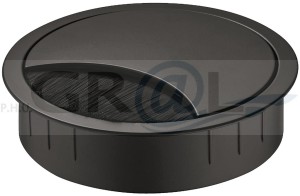 Przelotka kablowa, okrągła Ø 88 mm, czarny Häfele 631.31.314