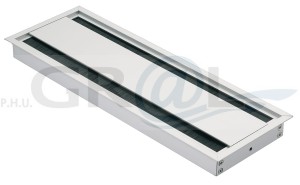 Przelotka kablowa, prostokątna 320 x 110 mm, obustronna, srebrny Häfele 631.29.921