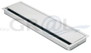 Przelotka kablowa, prostokątna 450 x 120 mm, srebrny Häfele 631.29.933