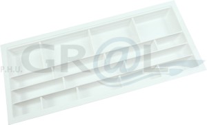 Wkład na sztućce Scoop II, do szuflad 100cm biały 07.428.BL