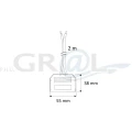 Rozdzielacz 6-pkt. MINI z 2m przewodem 2x0,50mm2 czarny OKSZ-2M-LED-6-CZ-V03, zdjęcie 2