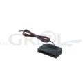 Rozdzielacz 6-pkt. MINI z 2m przewodem 2x0,50mm2 czarny OKSZ-2M-LED-6-CZ-V03