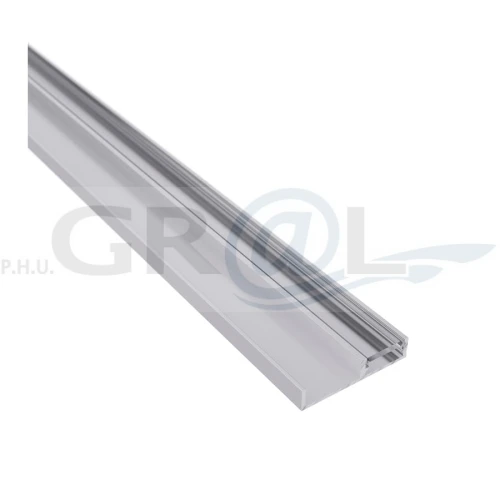 Profil aluminiowy LED cokołowy, FLOOR LINE 2m, KLOSZ TRANSPARENT PROFIL-FLOORLINE-TR-2 M-W