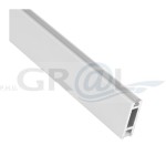 Profil aluminiowy RELING SLIM Aluminiowy, 2m, Klosz mleczny