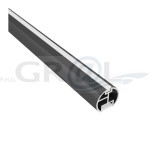 Profil aluminiowy RELING PLUS, Czarny, 2m, Klosz mleczny