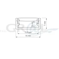 Profil aluminiowy LINE XL, Aluminium, 2m, Klosz transparentny PROF-LINEXL-TR-2M-W, zdjęcie 2