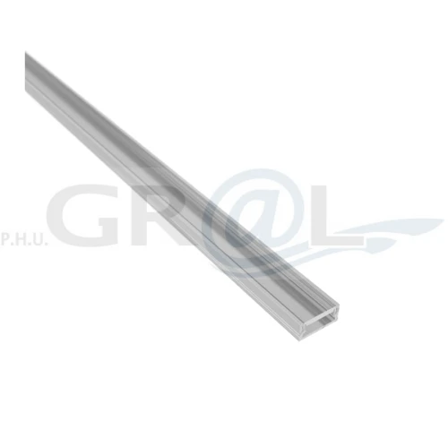 Profil aluminiowy LINE XL, Aluminium, 2m, Klosz transparentny PROF-LINEXL-TR-2M-W