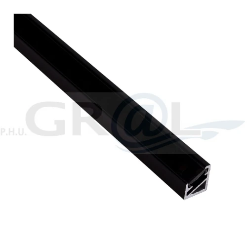Profil aluminiowy TRILINE MINI, Czarny, 2m, Klosz czarny PROFIL-MN-3LM-CZ-2C