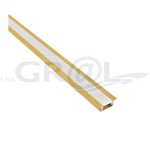 Profil aluminiowy INLINE MINI XL, Złoty, 2m, Klosz mleczny