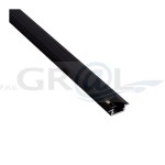 Profil aluminiowy INLINE MINI XL, Czarny, 2m, Klosz czarny
