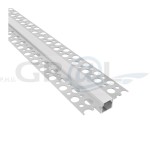 Profil aluminiowy DEOLINE typ P, Aluminium, 2m, Klosz mleczny