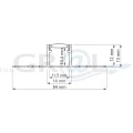 Profil aluminiowy pod płytki CERAMIC LINE typ P, Aluminium, 2m, Klosz mleczny PRO-CERLINE-P-AL-OP-2 M-01, zdjęcie 2