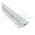 Profil aluminiowy pod płytki CERAMIC LINE typ P, Aluminium, 2m, Klosz mleczny PRO-CERLINE-P-AL-OP-2 M-01