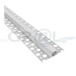 Profil aluminiowy pod płytki CERAMIC LINE typ P, Aluminium, 2m, Klosz mleczny