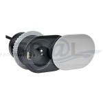SLIDEBOX stal drapana, gniazdo FRANCUSKIE, 1xUSB A, przewód 1,9m