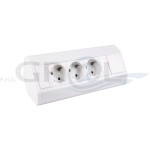 CORNER BOX biały 3x gniazdo Schuco, przewód 1,8m