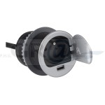 SINGLE BOX aluminium, 1x gniazdo Francuskie 1xUSB